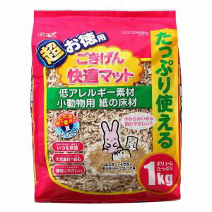 低アレルギー素材、小動物用 紙の床材です。冬はあたたかく夏はすずしい素材でいつも快適!ほぐしやすいから巣作りしやすい!バージンパルプ100%なので天然素材で安心。【材質】バージンパルプ 【原産国または製造地】日本【諸注意】・本製品は天然のパルプを使用しておりますので、製品により色や形・サイズがバラつく場合がありますが、品質に問題はありません。・配水管を詰まらせる恐れがありますので、水洗トイレには絶対に流さないでください。【広告文責】ハーマンズ株式会社03-3526-5222【製造販売元】ジェックス【商品区分】小動物用品