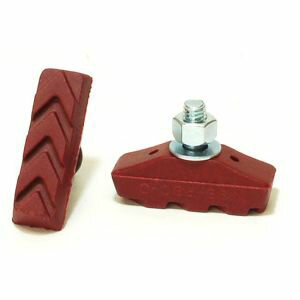 【アサヒサイクル ASAHICYCLE】アサヒサイクル BAA対応 ブレーキシュー ステンリム用 赤ゴム1ペア