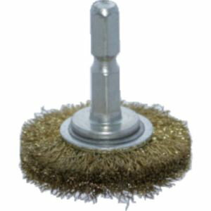 【トラスコ TRUSCO】トラスコ 軸付ホイールブラシ φ38×軸6.35 真鍮線 線径0.15 TB-6214-60