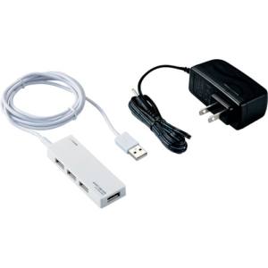 ڥ쥳 ELECOMۥ쥳 U2H-AN4SWH 4ݡ USB2.0ϥ(ACץ) ۥ磻