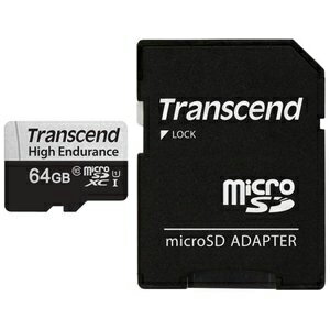 ygZh TranscendzmicroSDXC 64GB TS64GUSD350V64GB microSD w/ adapter U1 High Endurance