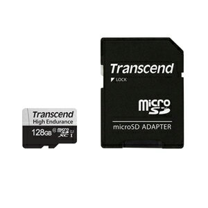 【トランセンド Transcend】microSDXC 128GB TS128GUSD350V 128GB microSD w/ adapter U1 High Endurance