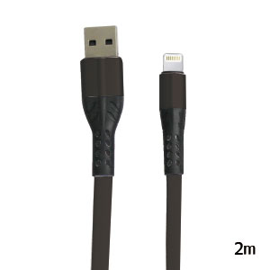 【あきばお〜】iPhoneケーブル 2m メッシュブラック