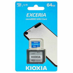 【キオクシア Kioxia 海外パッケージ】キオクシア マイクロSDXC 64GB LMEX1L064GG2 EXCERIA UHS-I Class10 microsdカード アダプタ付