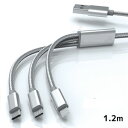 yAAEgbgziPhone USB3.1Type-C microUSB 3ɂȂ }`USB[dP[u Vo[