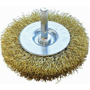 【柳瀬 ヤナセ】ヤナセ HS75 軸付ホイールブラシ 75×13×6 真鍮