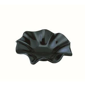 【二ノ宮クリスタル】二ノ宮クリスタル フラワー灰皿 黒 小