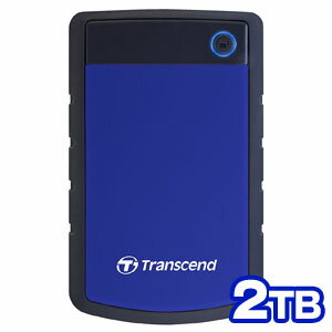 【トランセンド Transcend】トランセンド TS2TSJ25H3B 外付け ポータブルHDD 耐衝撃 2TB USB3.1 Gen1 ネイビーブルー ハードディスク