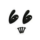 【ハイロジック HILOGIK】ハイロジック 17791 コートフック ブラック 2個入 00017791-001