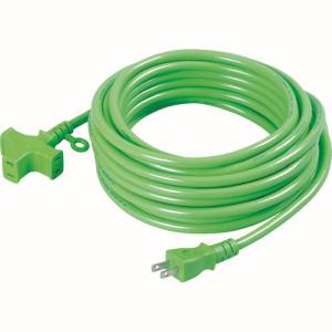 【日動工業 NICHIDO】日動工業 MRS-10-G 十字トリプル延長コード アース無し 10m 緑