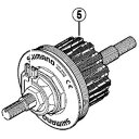 【シマノ SHIMANO】シマノ SHIMANO Y2ZE98020 内部一式組立品 ブラック塗装 軸長140mm