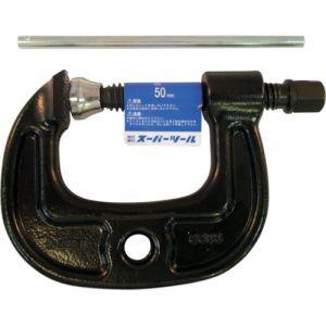 【スーパーツール SUPERTOOL】スーパーツール CC-50 シャコ万力 C型 強力ワイドタイプ 50mm カチオン電着塗装