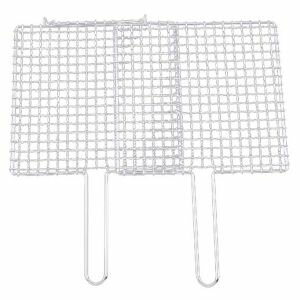 【江部松商事 EB】EBM シングルハンドル 合わせ焼アミ クロームメッキ35cm 江部松商事