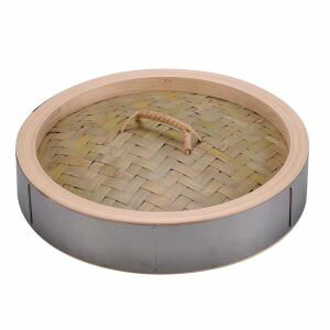 【江部松商事 EB】EBM 18-0 中華セイロ ステンレス枠 蓋 42cm 江部松商事