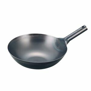 【江部松商事 EBM】EBM 鉄ブルーテンパー プレス 中華 片手鍋 30cm 江部松商事