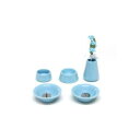 【東京ローソク おもいでのあかし】ペット 仏具 仏具8点セット 陶器 ブルー PMA00021