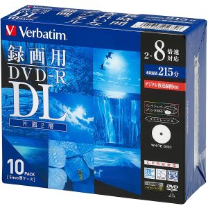 【バーベイタム Verbatim】バーベイタム VHR21HDSP10 録画用DVD-R DL 約215分 10枚 8倍速 CPRM Verbatim