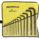 【ボンダス BONDHUS】ボンダス 10935 ボールポイント L-レンチ フルラインセット インチ BONDHUS