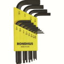 【ボンダス BONDHUS】ボンダス HLX12S 六角L-レンチ ショート インチ セット12本組 0.050-5/16 BONDHUS