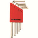 【ボンダス BONDHUS】ボンダス BLX6MSB ボールポイント L-レンチ ショート メッキ セット6本組 1.5-5mm BONDHUS