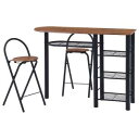 送料無料!!【不二貿易】不二貿易 カウンターテーブルチェアセット3点BR 95247 TH3043-1 メーカー直送 代引不可 北海道沖縄離島不可【smtb-u...