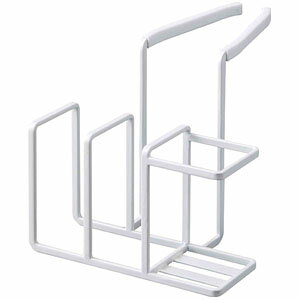 【山崎実業 Yamazaki】山崎実業 蛇口にかけるスポンジ ブラシホルダー プレート ホワイト 05082