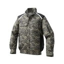 【空調服】空調服 KU91820C37S5 ポリエステル製タチエリ空調服 ウェアのみ 迷彩×ブラック 3L(4)