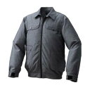 【空調服】空調服 KU91950C69S7 綿 ポリ混紡ヘリンボーン空調服 ウェアのみ チャコール 5L(4)