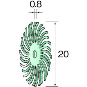 【ミニター ミニモ Minimo】ミニター ミニモ NA3516 ラバーブラシ 8000 φ20 20個入
