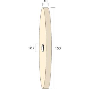 両頭グラインダー、卓上研磨機用ブラシです。　回転調整機能付ミニターバフマスターでより効果的な作業ができます。外径(mm)：150厚さ(mm)：10穴径(mm)：12.7最高使用回転数(rpm)：3600適合素材：セラミックス、ガラス、超硬合金、サーメット、工具鋼、合金鋼、一般鋼、ステンレス、アルミニウム、銅種類：スタンダード穴径：φ12.7外径（mm):150厚み（mm）：10ミニター卓上研磨機WM-30・WM-200用製造国:日本トラスコ発注コード:852-5415