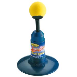 芯を叩いて音を鳴らせ！室内可能なトスセルフトレーナーここがポイント：一人でどこでも手軽にバッティングトレーニングができる芯に当たればパチっと打球音が出るスプリング使用でボールを跳ね上げるベルボール6個入りセット