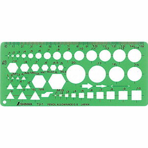 【シンワ測定 SHINWA】シンワ測定 66026 テンプレート TJ-1 ボルトナット定規