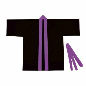 【アーテック ArTec】アーテック カラー不織布ハッピ 子供用S 黒 紫襟 4575