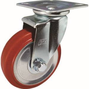 【ヨドノ】ヨドノ RWJ100 プレス製自在金具付赤ゴム車 100φ