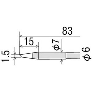 グット RD-67C 替こて先 φ6-7×83mm goot 太洋電機