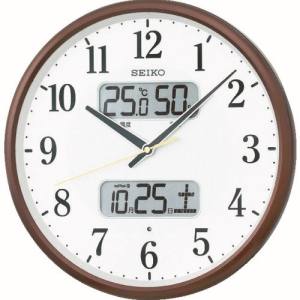 【セイコー SEIKO】セイコー KX383B 電波掛時計 壁掛け 温度 湿度 カレンダー