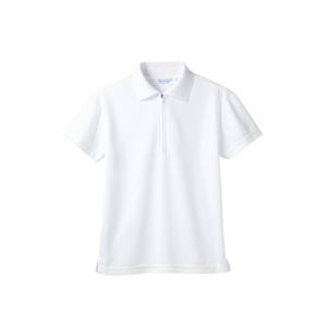 【住商モンブラン】住商モンブラン 2-571 ポロシャツ兼用 半袖ネット付 白 S 男女兼用
