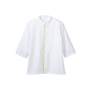 【住商モンブラン】住商モンブラン 6-463 調理コート 兼用 7分袖 白 グリーン 3L 男女兼用