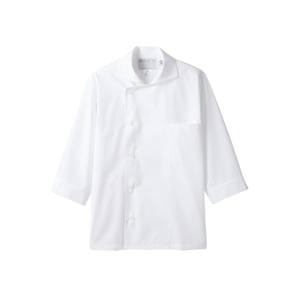 【住商モンブラン】住商モンブラン 6-691 コックシャツ 兼用 7分袖 白 S 男女兼用