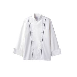 【住商モンブラン】住商モンブラン 6-905 コックコート 兼用 長袖 白 黒 LL 男女兼用