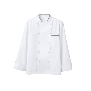 【住商モンブラン】住商モンブラン 6-973 コックコート 兼用 長袖 白 黒 3L 男女兼用