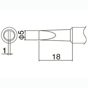 【白光 HAKKO】白光 T19-D5 5D型 T19シリーズ交換こて先 HAKKO