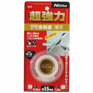 【ニトムズ Nitto】ニトムズ T4530 超強力両面テープ 多用途 薄手 15mm×1.5m