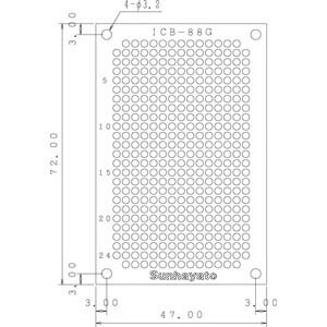 【サンハヤト Sunhayato】サンハヤト ICB-88G 小型ユニバーサル基板