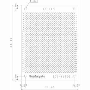 サンハヤト ICB-93SEG 小型ユニバーサル基板 Sunhayato