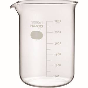 【ハリオサイエンス HARIO】ハリオサイエンス B-3L-SCI ビーカー 目安目盛付 3000ml