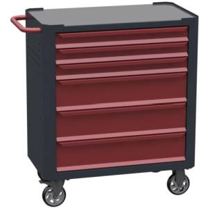 【SORI】SORI 7600R キャビネットワゴン 7000 6段 赤 800X450X950