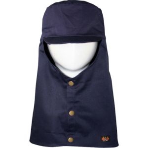 【日光物産】日光物産 AX1302 M NV Armatex防炎頭巾 ツバ有り Mサイズ ネイビー