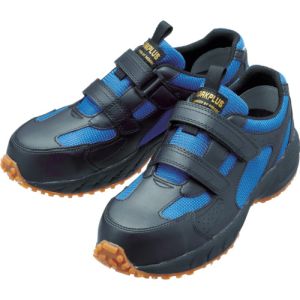 特殊配合の材料と、スリップを起こしにくい靴底意匠のダブル効果で、滑りやすい環境での安全性をサポートします。屈曲性に優れているので、かがむ動作が多い作業に最適です。特殊配合の材料と、スリップを起こしにくい靴底構造のダブル効果で、滑りやすい環境での安全性をサポートします。色:ブラック/ブルー寸法(cm):24.5足幅サイズ:EEEUS(アメリカ)規格サイズ:6.5UK(イギリス)規格サイズ:6.5EU(ヨーロッパ)規格サイズ:39JSAA B種認定耐圧迫性荷重:4.5±0.1kNマジックタイプかかとに反射材付耐滑甲被:合成皮革/メッシュ先芯:樹脂靴底:EVA/合成ゴム製造国:中国トラスコ発注コード:384-4897