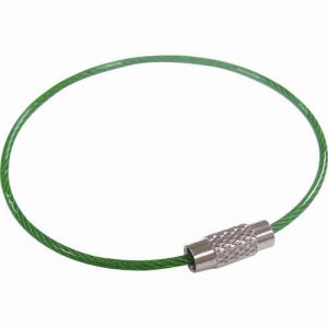 【ニッサチェイン】ニッサチェイン P-1752 ビニコートキーワイヤー 緑 160mm 1PK=1個入り
